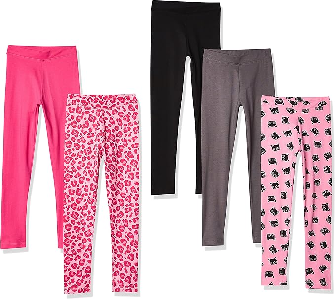 Amazon Essentials Girls and Toddlers' Leggings, Multipacks by TinyTreasures Baby Boutique